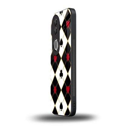 Poker Love vivo v50 mobile cover | shockproof glass phone case