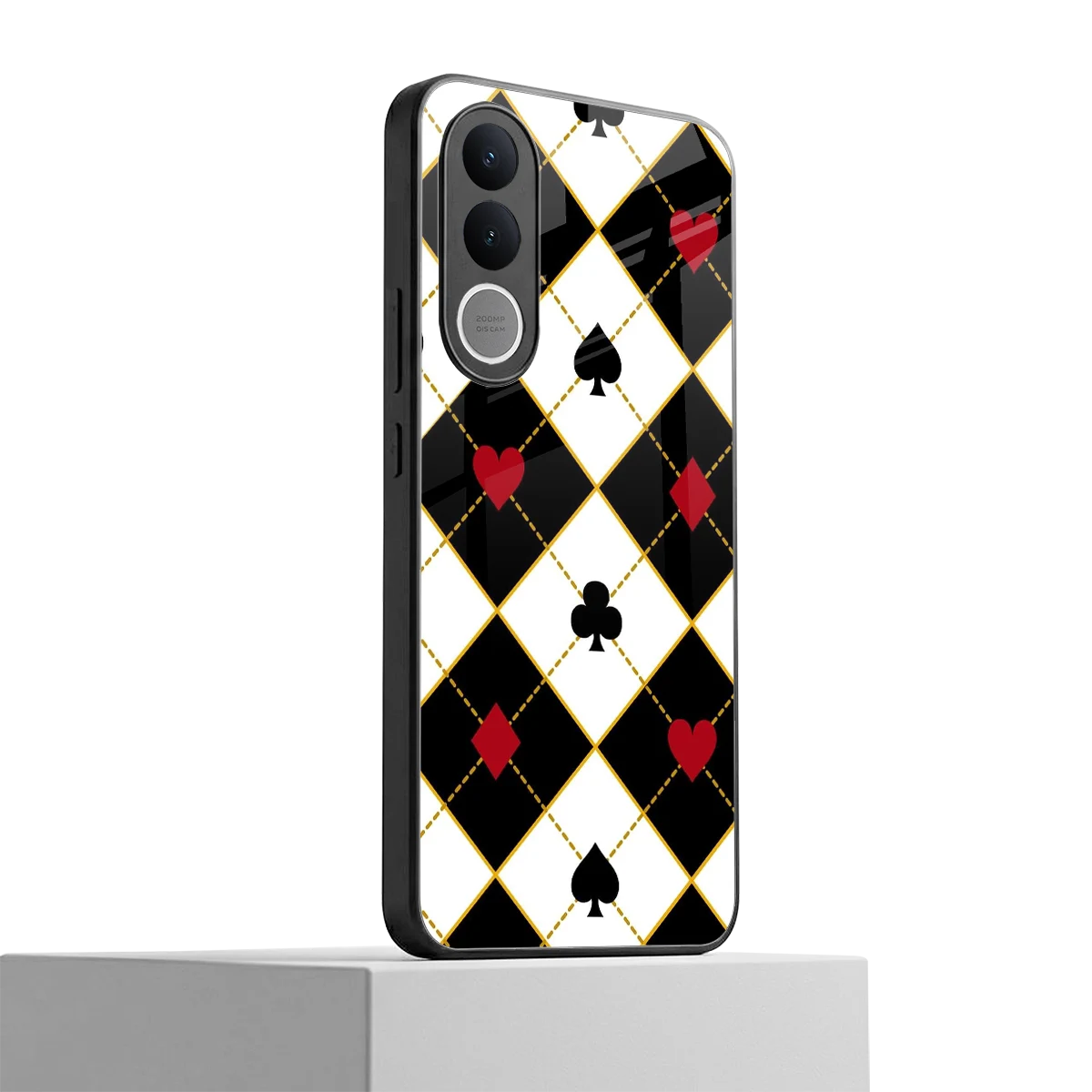 Poker Love vivo v70 fe mobile cover | shockproof glass phone case