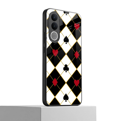Poker Love vivo v70 fe mobile cover | shockproof glass phone case