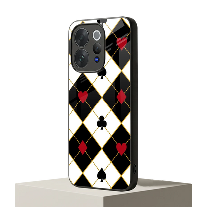 Poker Love vivo v70 mobile cover | shockproof glass phone case