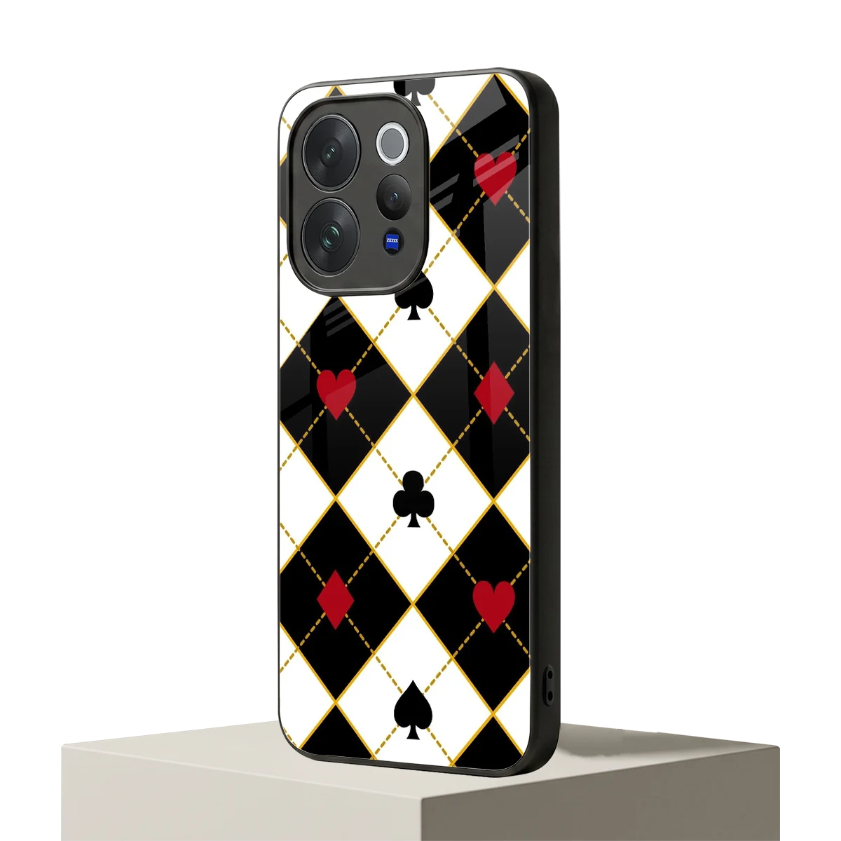 Poker Love vivo v70 elite mobile cover | shockproof glass phone case