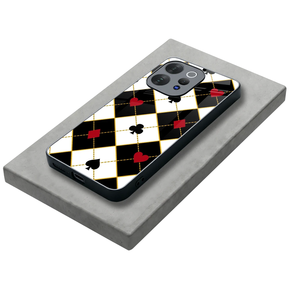 Poker Love stylish phone case for vivo v70 elite | glossy glass and slim fit