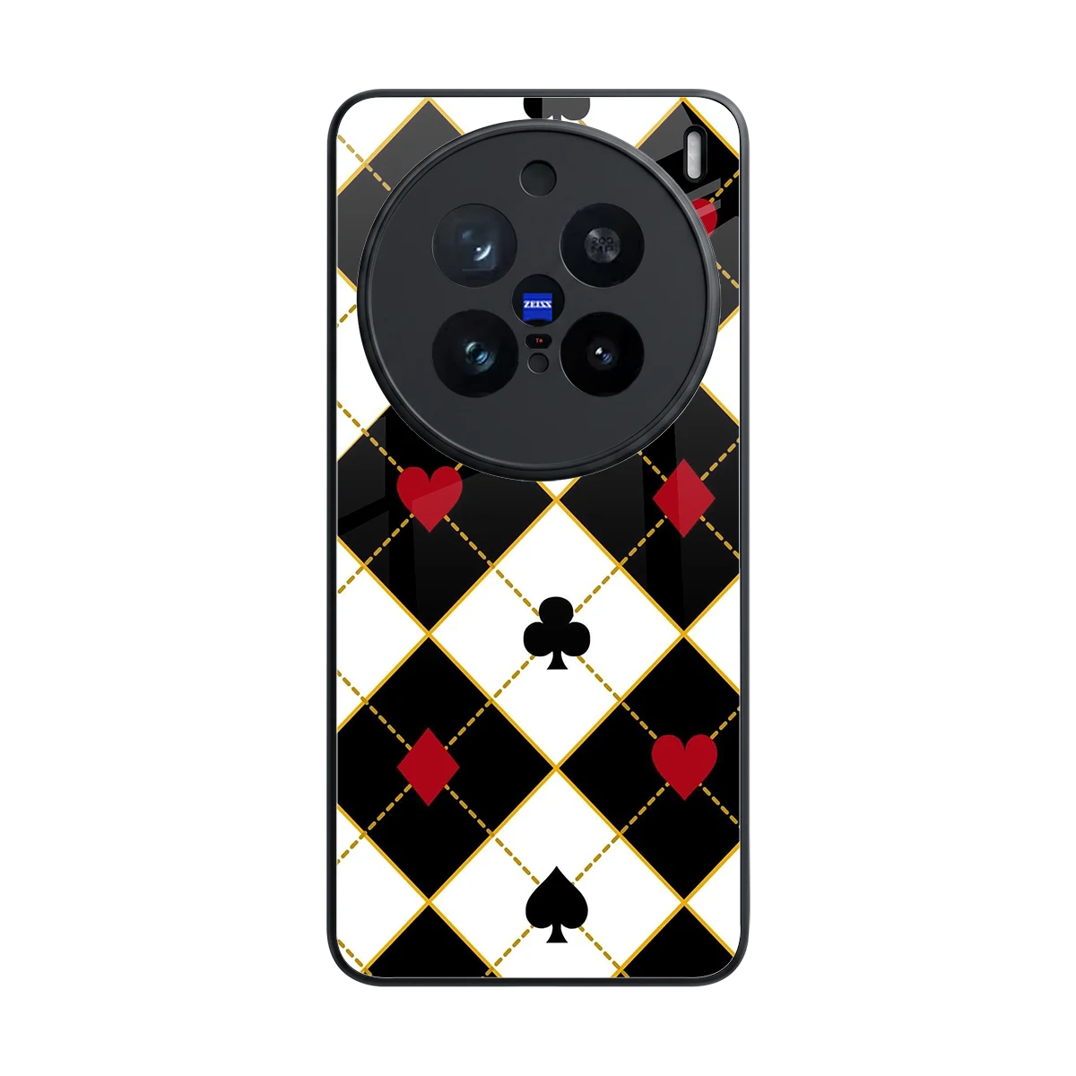Poker Love back phone cover | glass case for vivo x200 pro