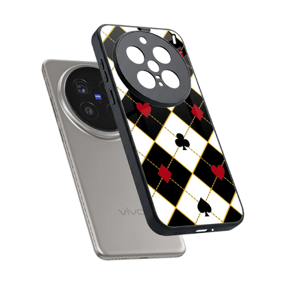 Poker Love sleek vivo x200 pro cover with tempered glass back and TPU edges