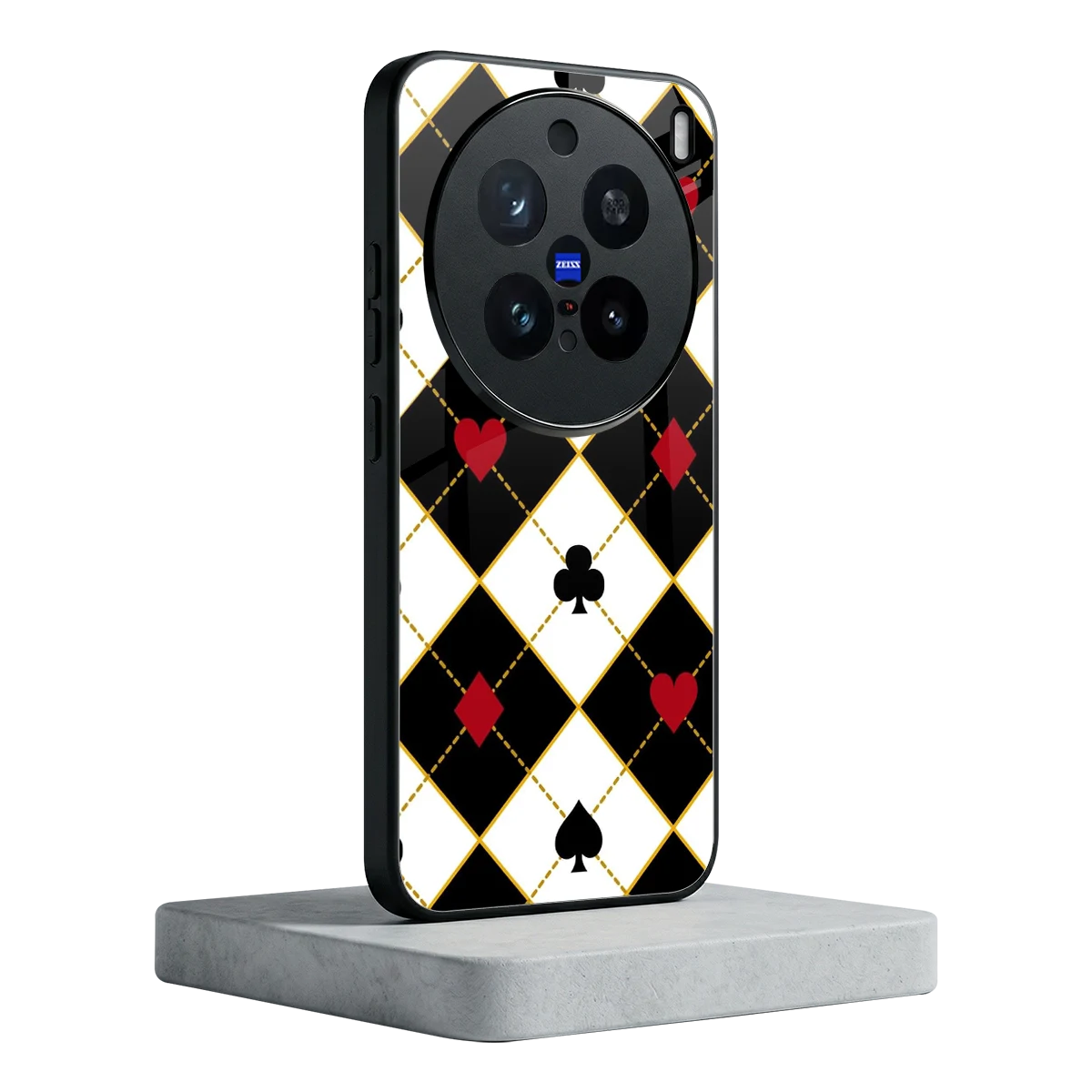 Poker Love vivo x200 pro mobile cover | shockproof glass phone case