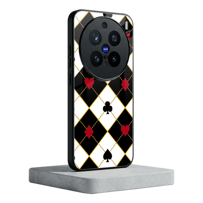 Poker Love vivo x200 pro mobile cover | shockproof glass phone case