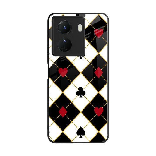 Poker Love back phone cover | glass case for vivo y16