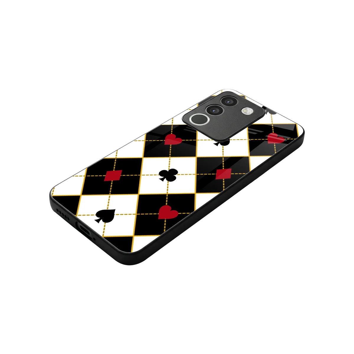 Poker Love stylish phone case for vivo y200 5g | glossy glass and slim fit