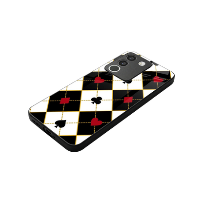 Poker Love stylish phone case for vivo y200 5g | glossy glass and slim fit