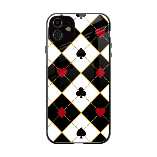 Poker Love back phone cover | glass case for iphone 12
