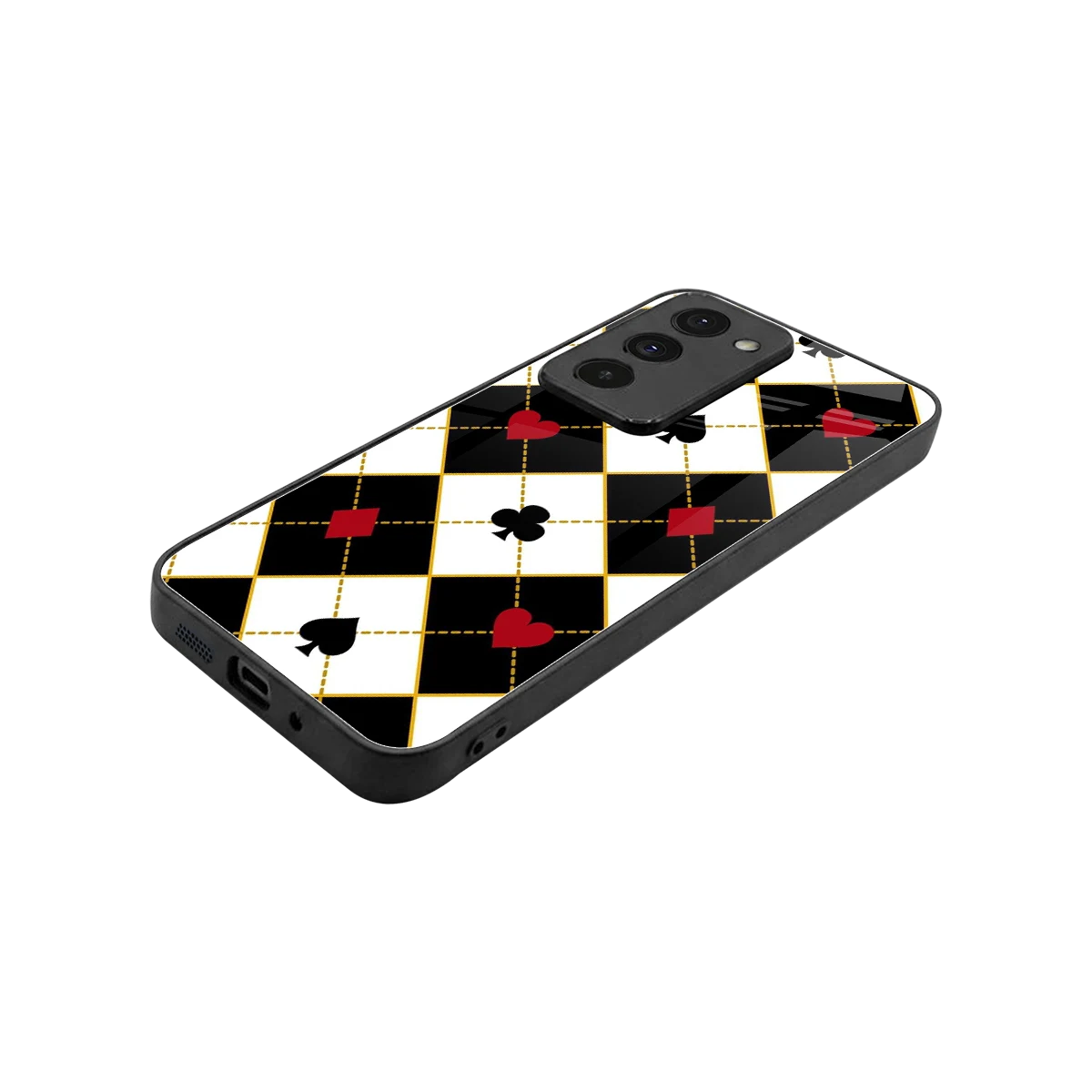 Poker Love stylish phone case for redmi 15 5g | glossy glass and slim fit