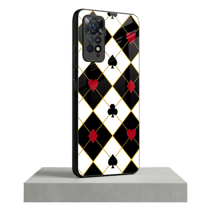 Poker Love redmi note 11 pro mobile cover | shockproof glass phone case
