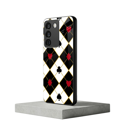 Poker Love vivo y200 5g mobile cover | shockproof glass phone case