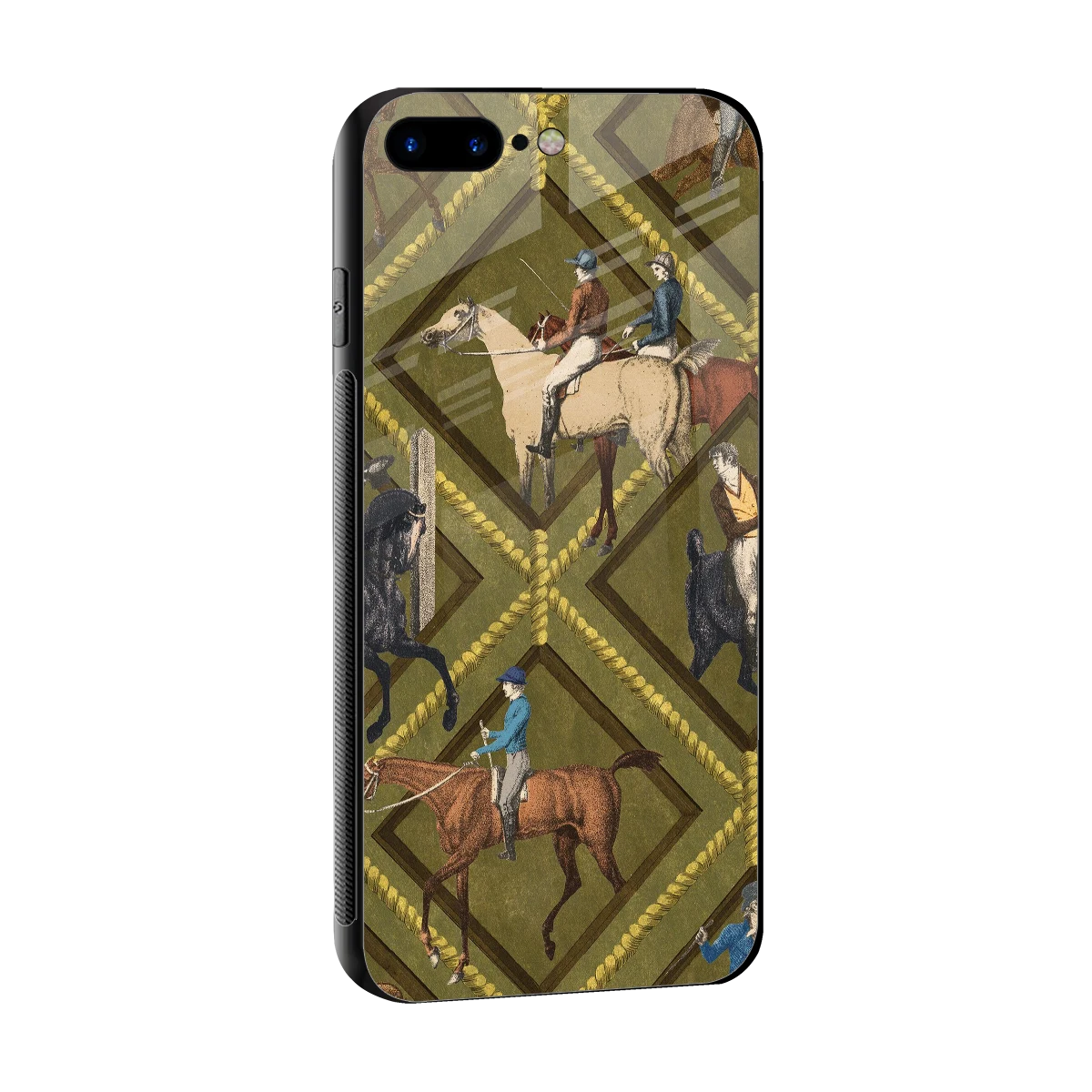 Polo Elite sleek iphone 8 plus cover with tempered glass back and TPU edges