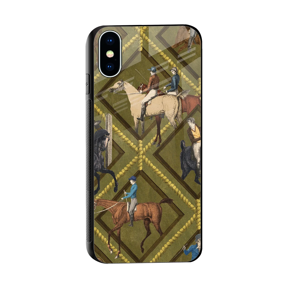 Polo Elite sleek iphone xs cover with tempered glass back and TPU edges