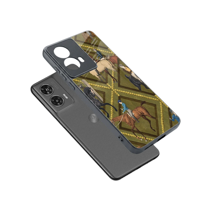 Polo Elite sleek motorola edge 50 fusion cover with tempered glass back and TPU edges