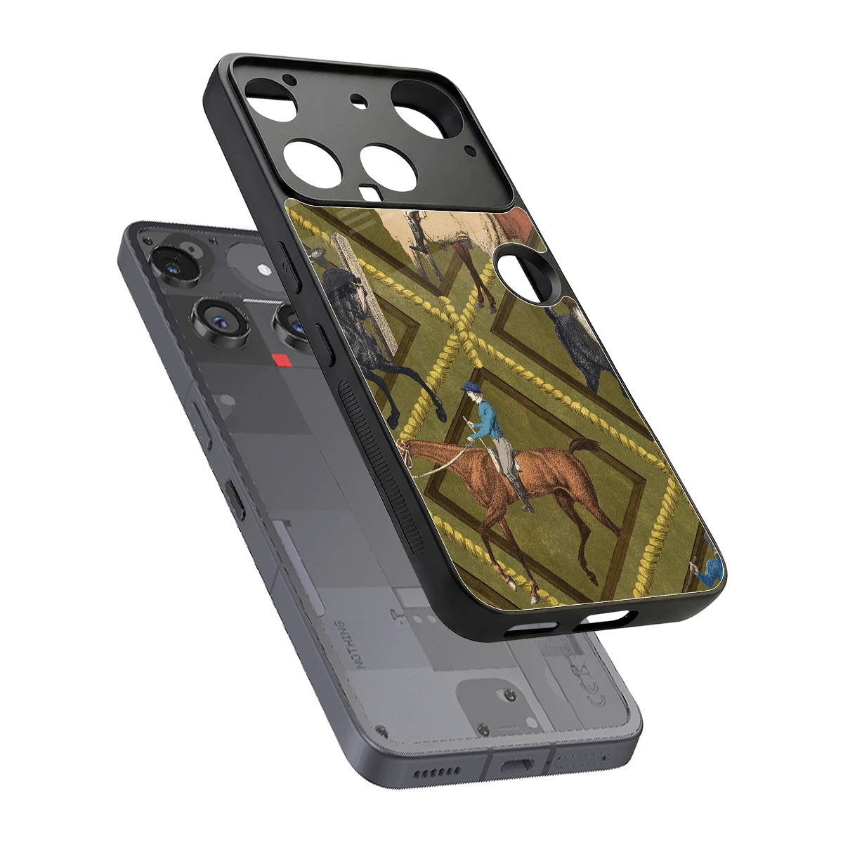 Polo Elite sleek nothing phone 3 cover with tempered glass back and TPU edges