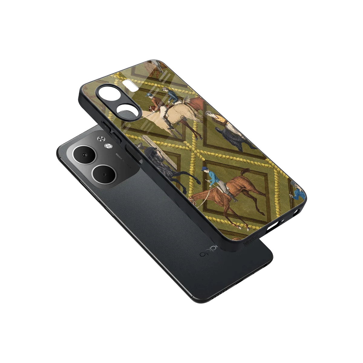 Polo Elite sleek oppo a5x 5g cover with tempered glass back and TPU edges