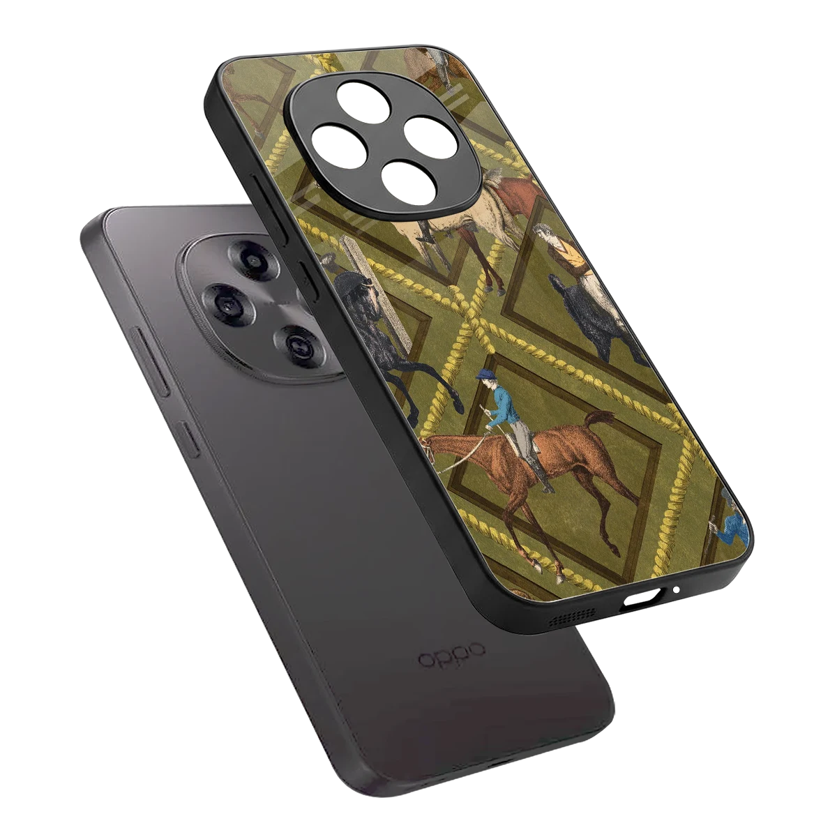 Polo Elite sleek oppo f31 pro 5g cover with tempered glass back and TPU edges
