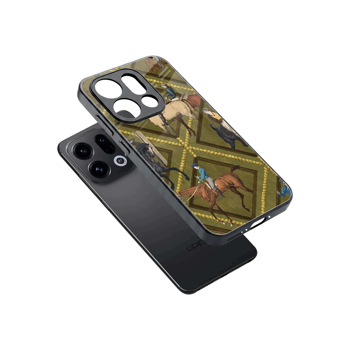 Polo Elite sleek oppo find x9 cover with tempered glass back and TPU edges