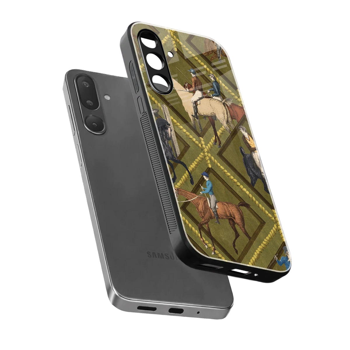 Polo Elite sleek samsung galaxy m36 5g cover with tempered glass back and TPU edges