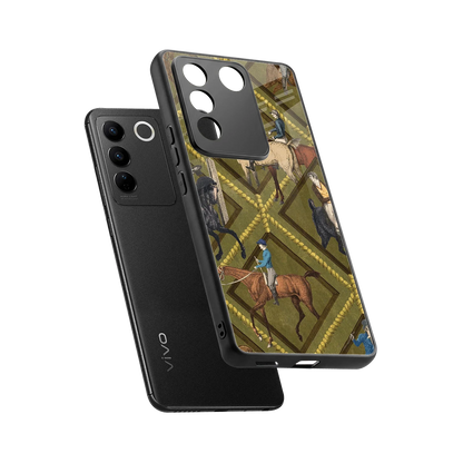 Polo Elite sleek vivo v27 5g cover with tempered glass back and TPU edges
