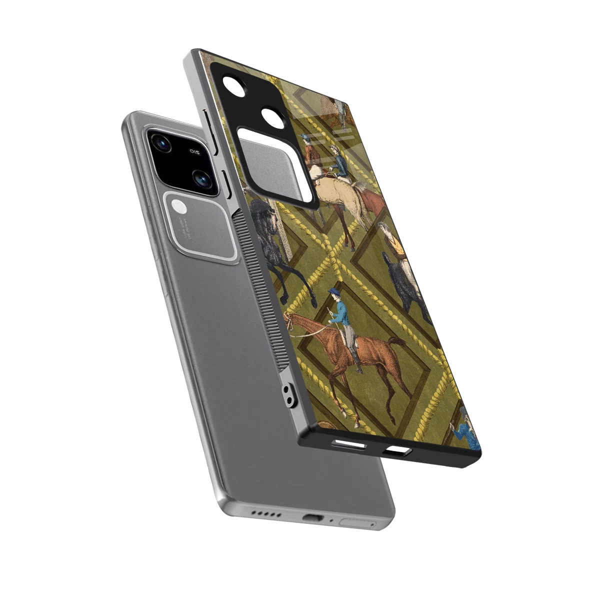 Polo Elite sleek vivo v30 cover with tempered glass back and TPU edges
