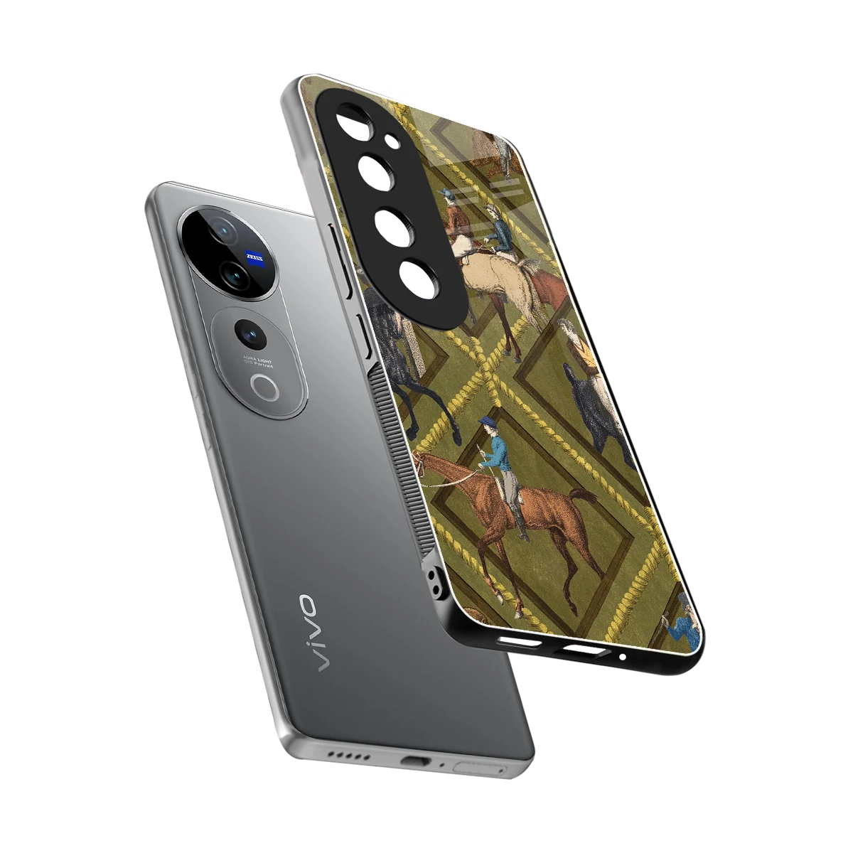 Polo Elite sleek vivo v40 pro cover with tempered glass back and TPU edges