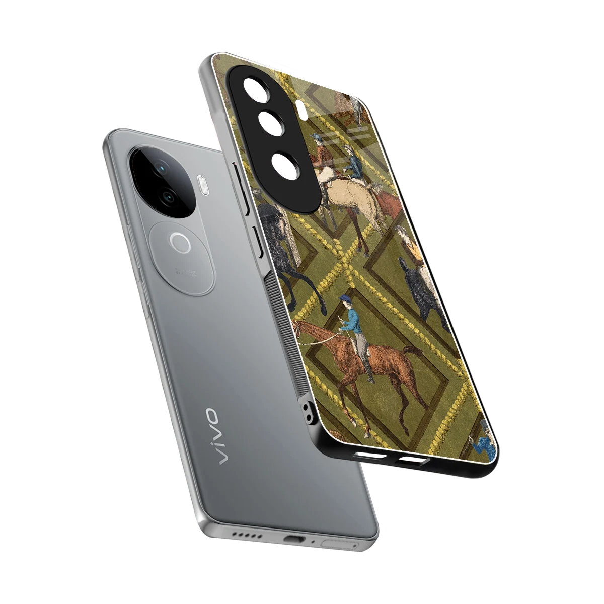 Polo Elite sleek vivo v40e cover with tempered glass back and TPU edges