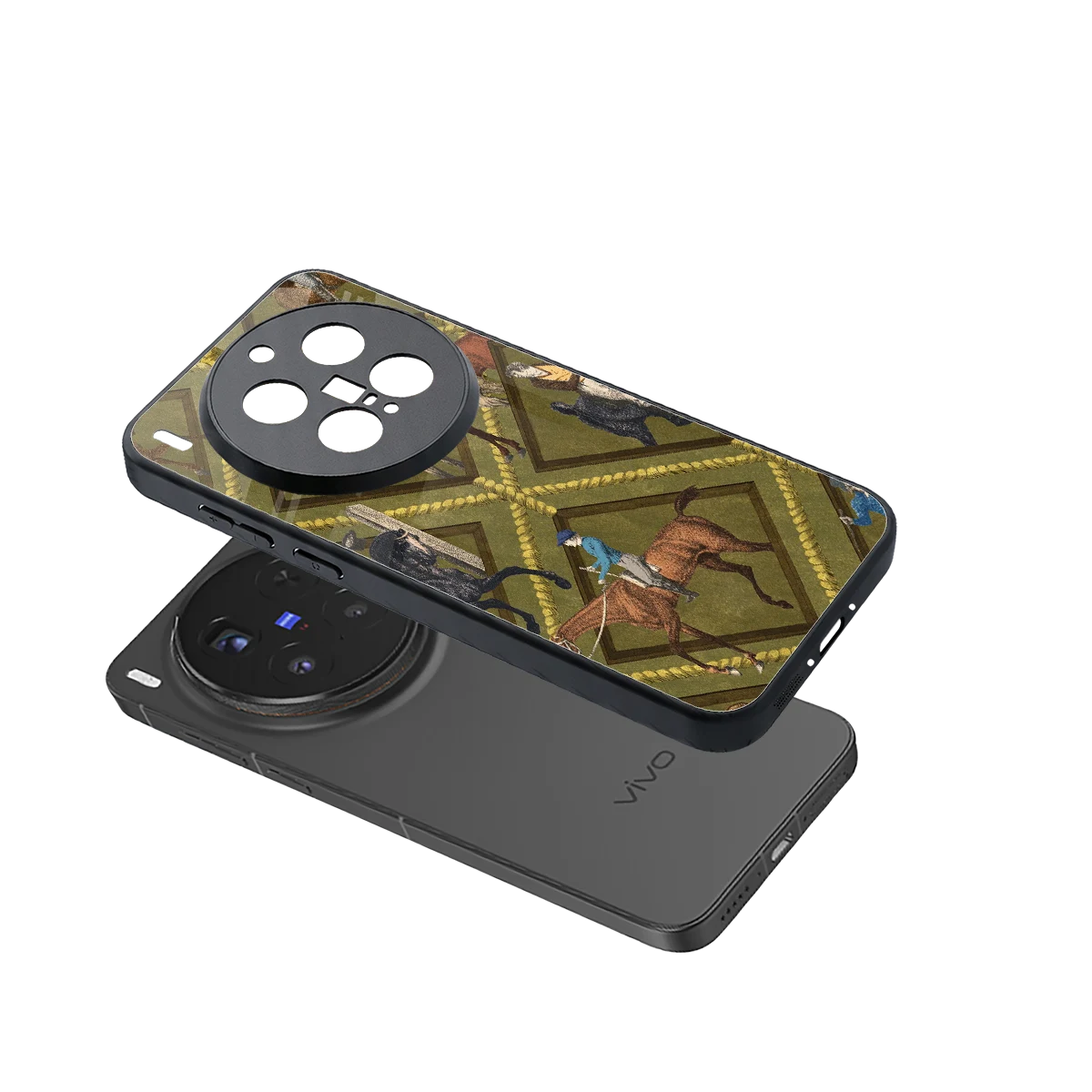 Polo Elite sleek vivo x300 pro cover with tempered glass back and TPU edges