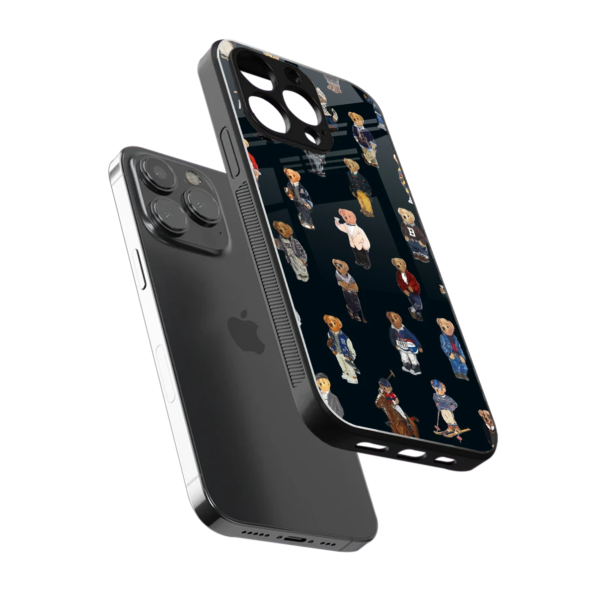 Polo Luxe sleek iphone 15 pro max cover with tempered glass back and TPU edges