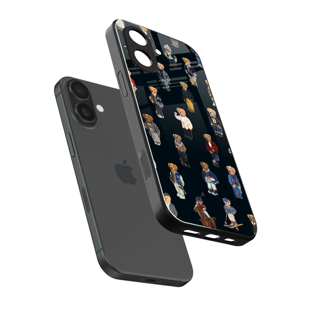 Polo Luxe sleek iphone 17 cover with tempered glass back and TPU edges