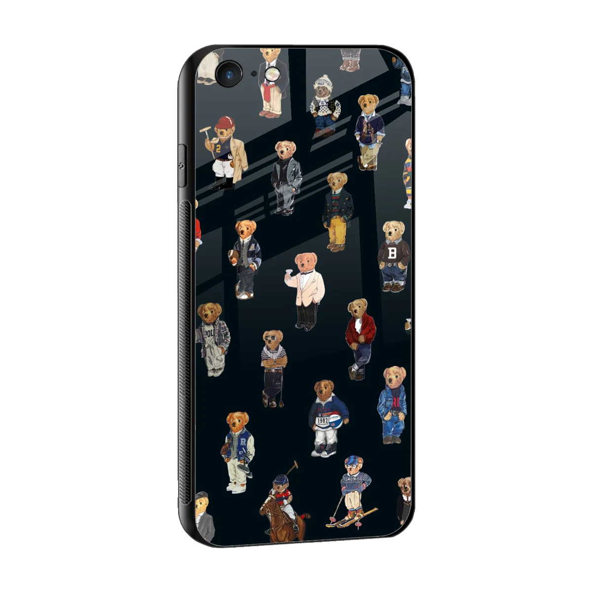 Polo Luxe sleek iphone 6s plus cover with tempered glass back and TPU edges