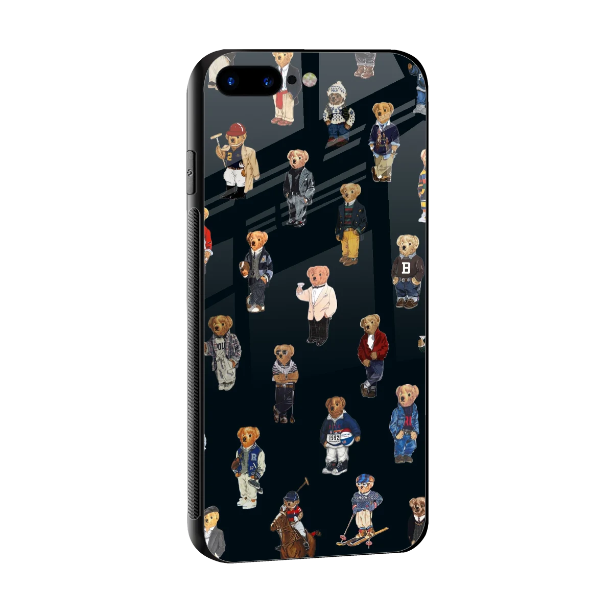 Polo Luxe sleek iphone 7 plus cover with tempered glass back and TPU edges