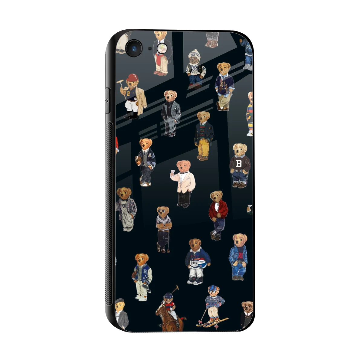 Polo Luxe sleek iphone 7 cover with tempered glass back and TPU edges