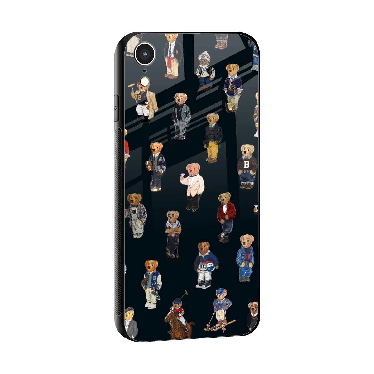 Polo Luxe sleek iphone xr cover with tempered glass back and TPU edges