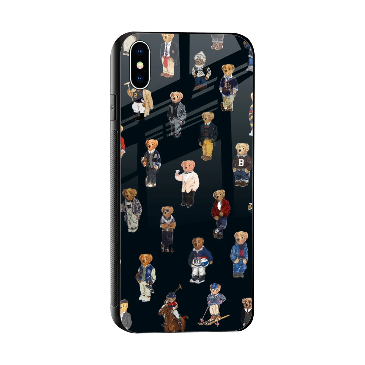 Polo Luxe sleek iphone xs max cover with tempered glass back and TPU edges