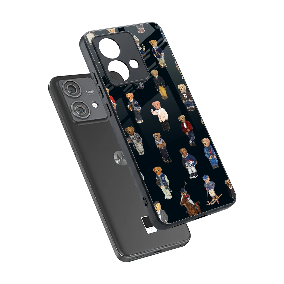 Polo Luxe sleek motorola edge 40 neo 5g cover with tempered glass back and TPU edges
