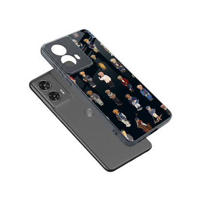 Polo Luxe sleek motorola edge 50 fusion cover with tempered glass back and TPU edges