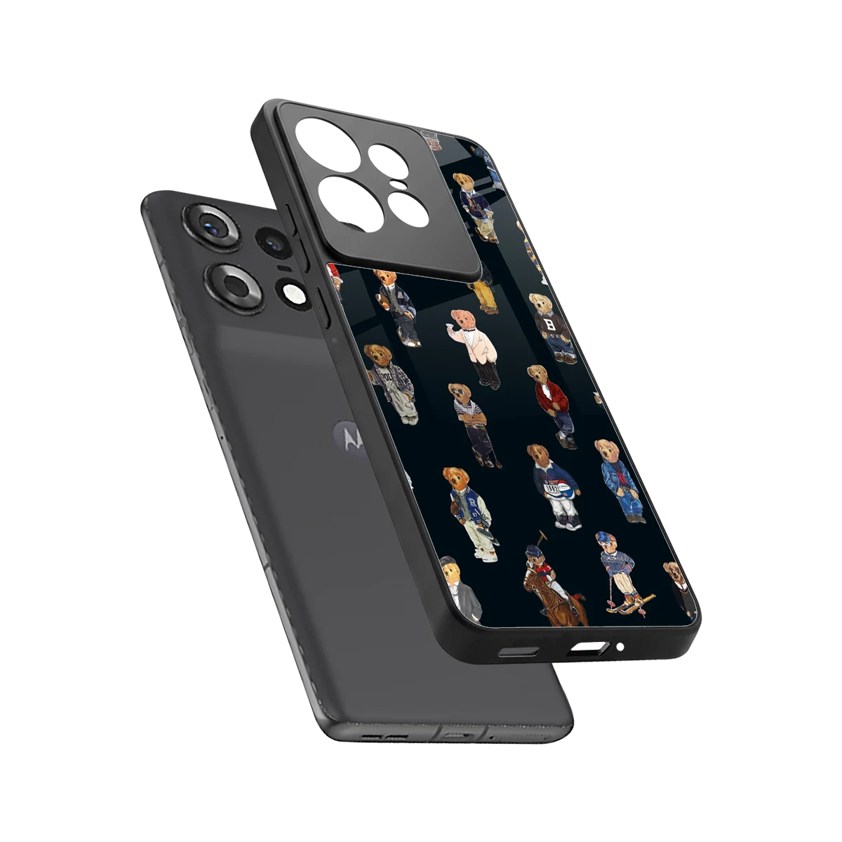 Polo Luxe sleek motorola edge 50 pro cover with tempered glass back and TPU edges