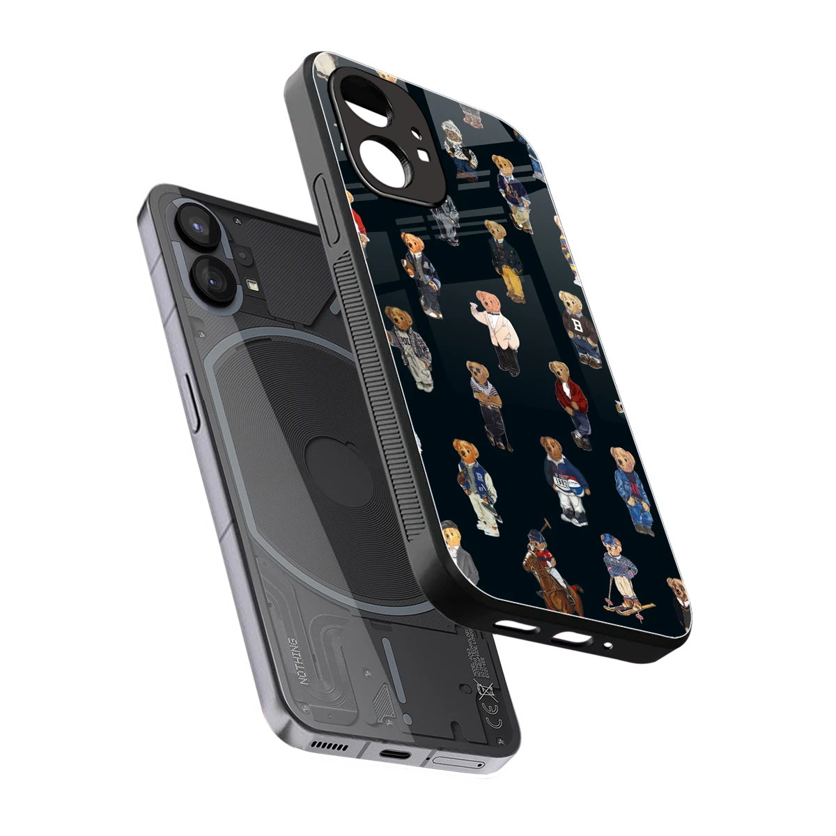 Polo Luxe sleek nothing phone 1 cover with tempered glass back and TPU edges