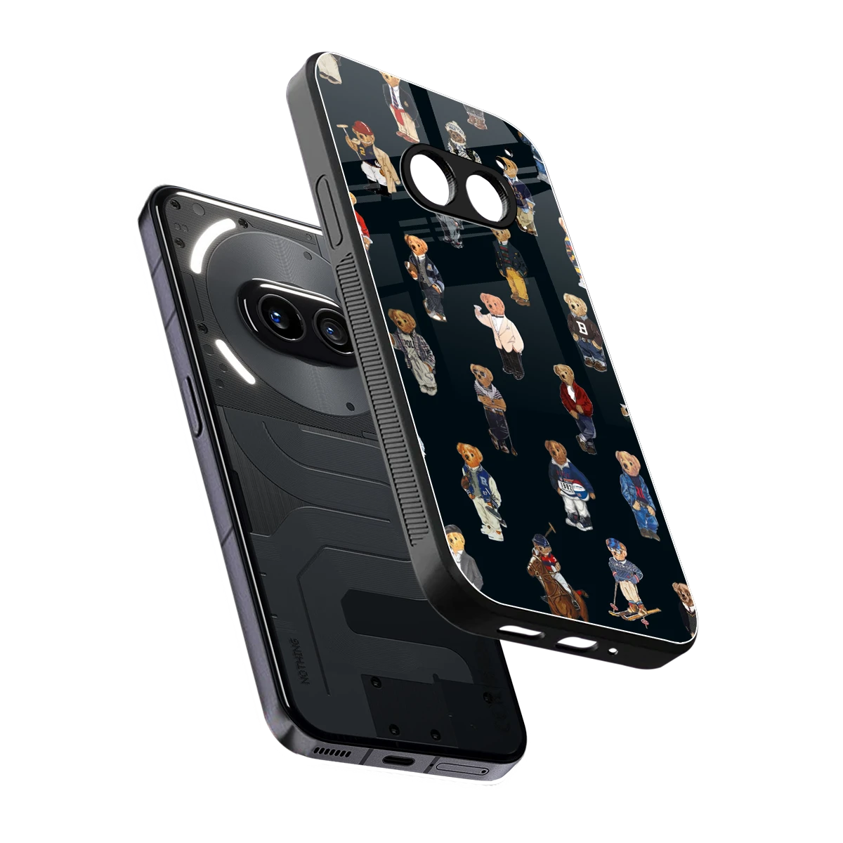 Polo Luxe sleek nothing phone 2a cover with tempered glass back and TPU edges