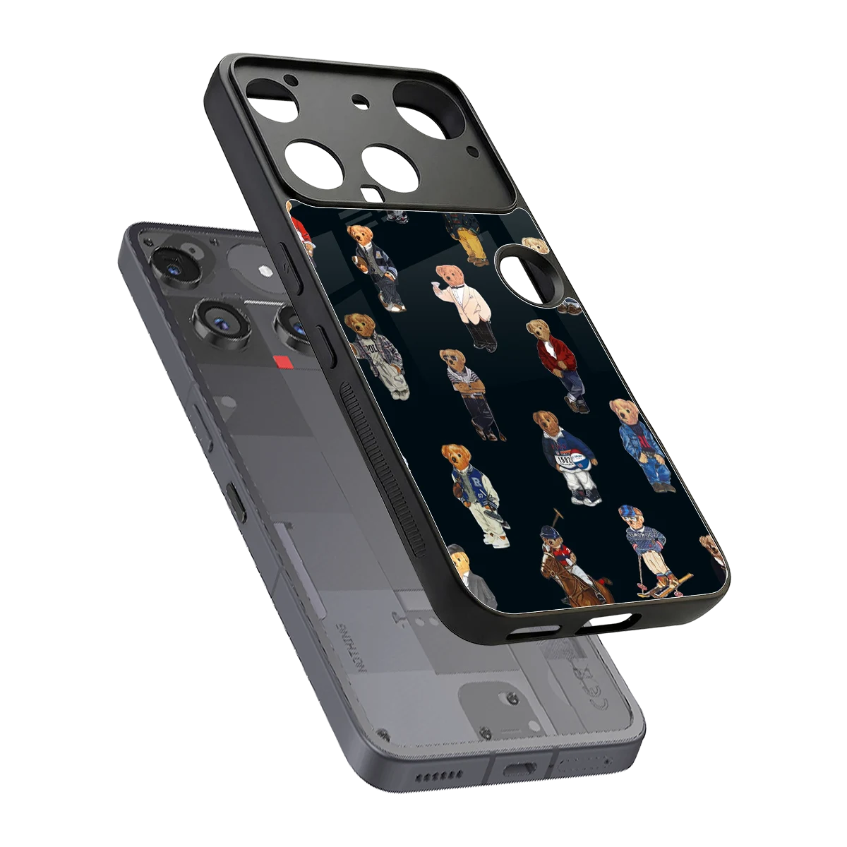 Polo Luxe sleek nothing phone 3 cover with tempered glass back and TPU edges