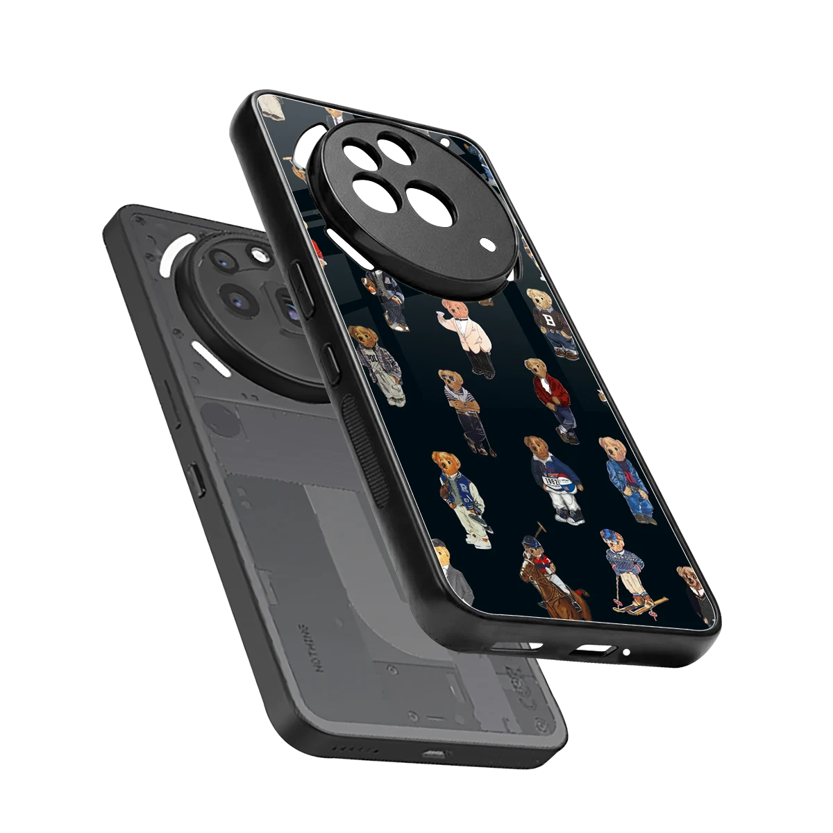 Polo Luxe sleek nothing phone 3a pro cover with tempered glass back and TPU edges