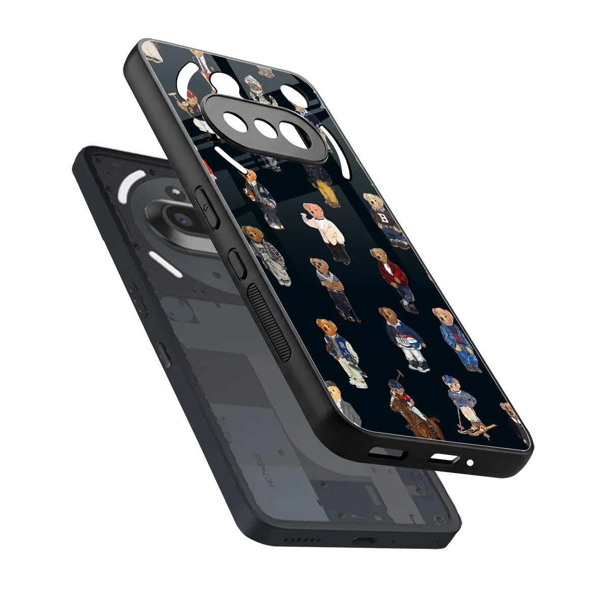 Polo Luxe sleek nothing phone 3a cover with tempered glass back and TPU edges