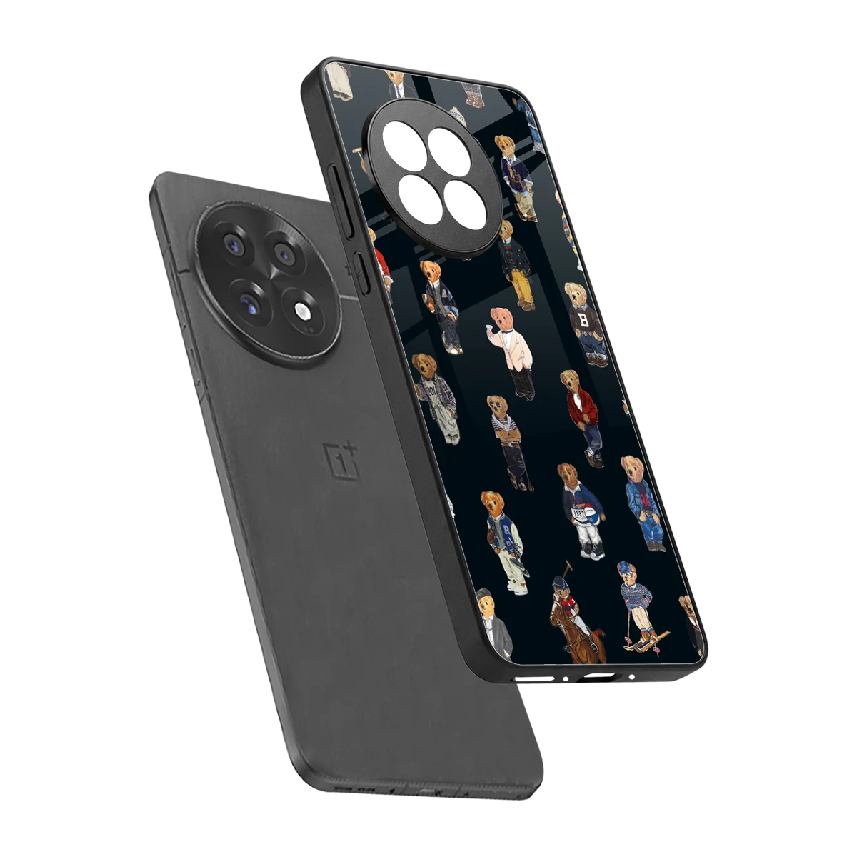 Polo Luxe sleek oneplus 13r cover with tempered glass back and TPU edges