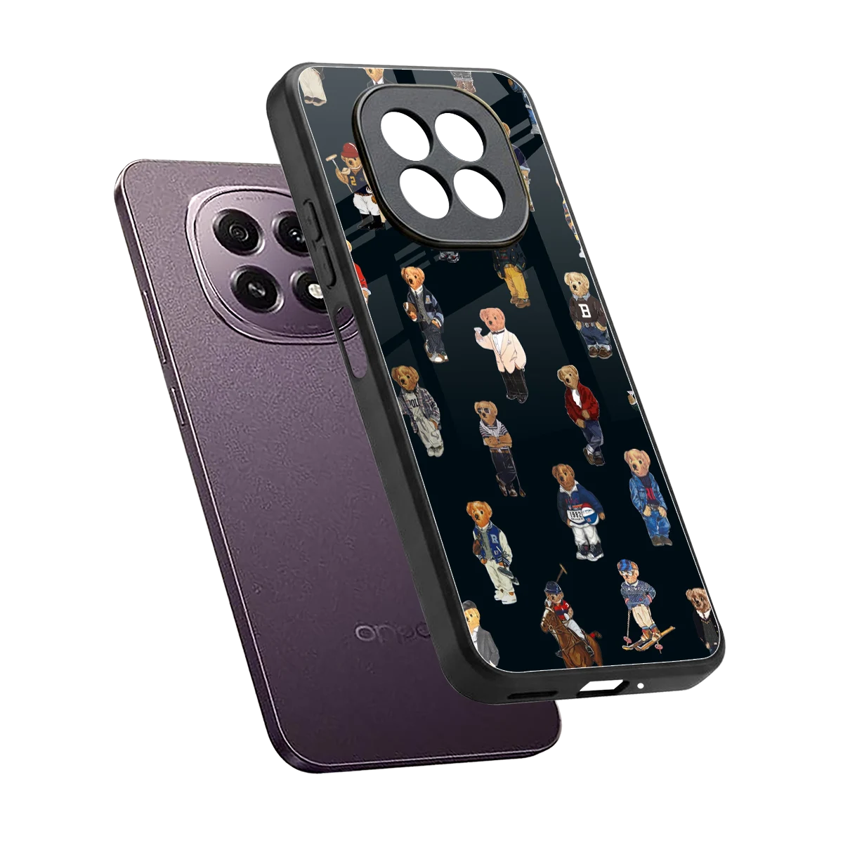 Polo Luxe sleek oppo f29 5g cover with tempered glass back and TPU edges