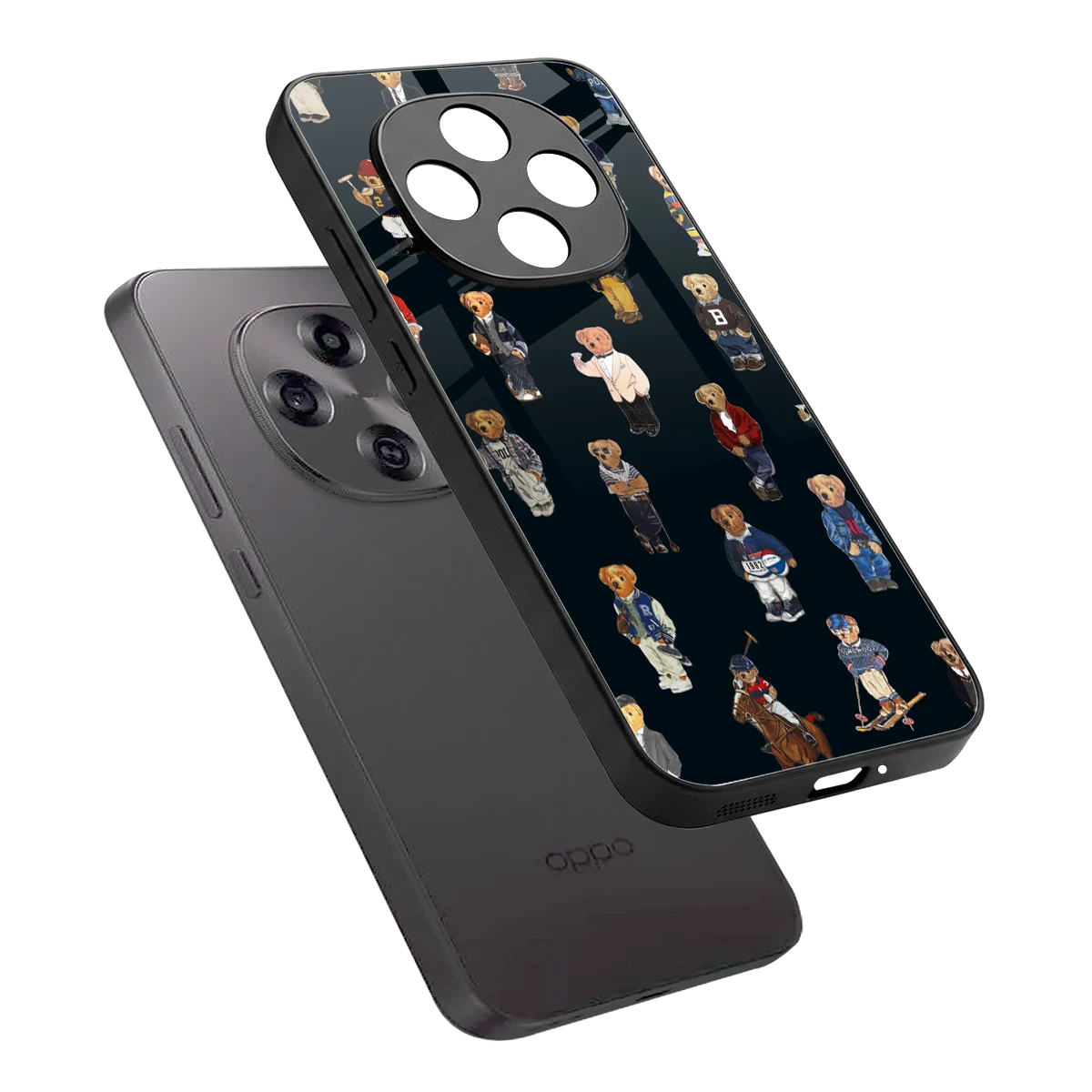 Polo Luxe sleek oppo f31 pro 5g cover with tempered glass back and TPU edges