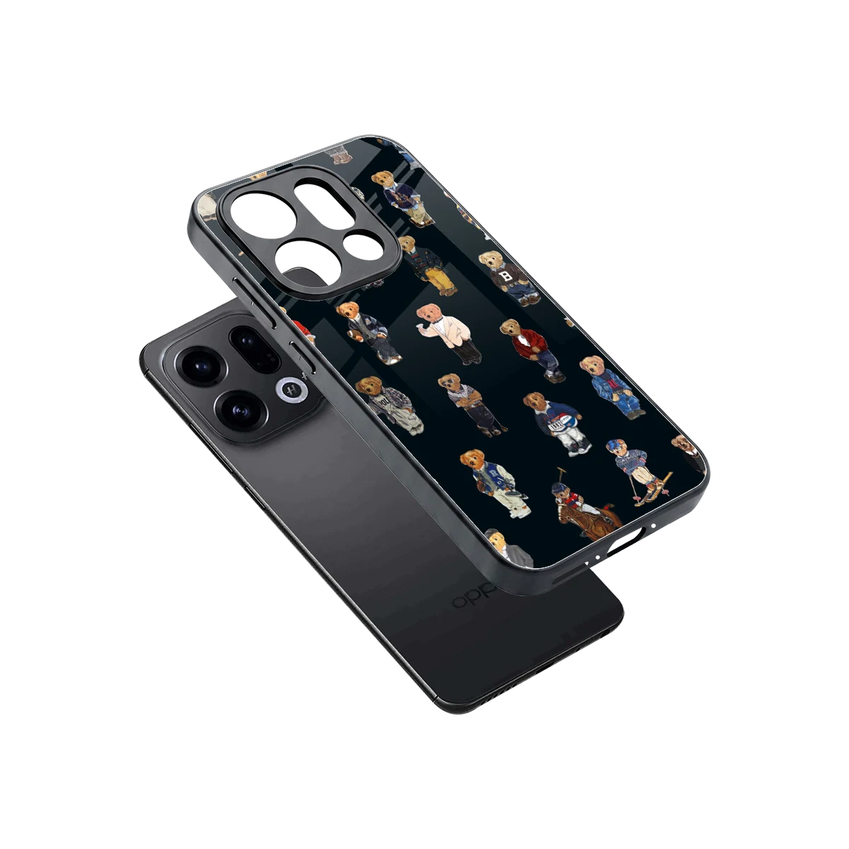 Polo Luxe sleek oppo find x9 cover with tempered glass back and TPU edges