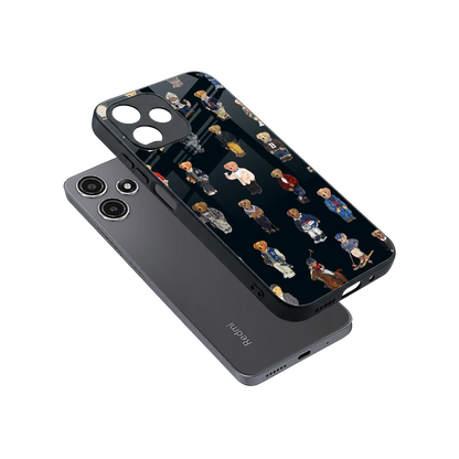 Polo Luxe sleek redmi 12 5g cover with tempered glass back and TPU edges